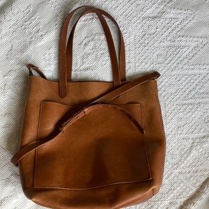 Madewell Medium Transport Tote Leather